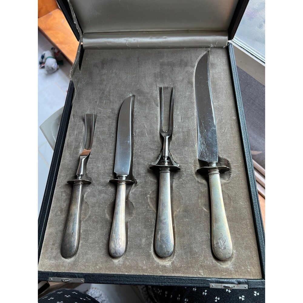 Georg Jensen Sterling Silver 4 pc Carving Set